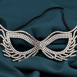 Dom Rhinestone Cat Eye Mask Women's Sparkly New Fetish Masquerade Cosplay Role